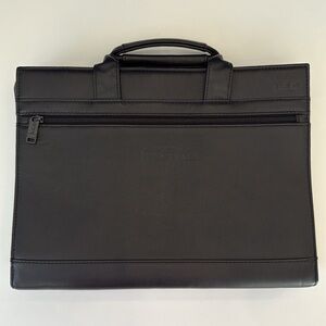 Tumi - Chateau Souverain - Black Leather Briefcase - NEW